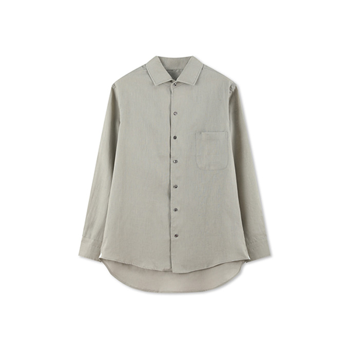 loro piana andré classic linen creased shirt